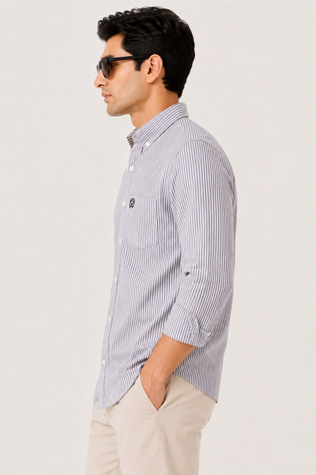 Grey Striped Shirt
