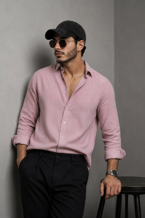 Baby Pink Linen Shirt