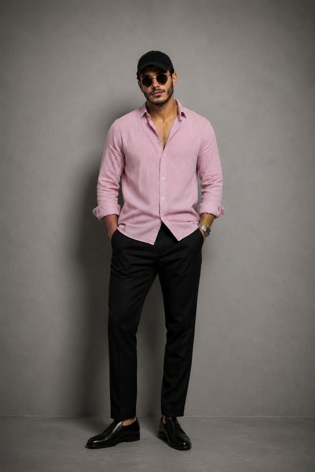 Baby Pink Linen Shirt