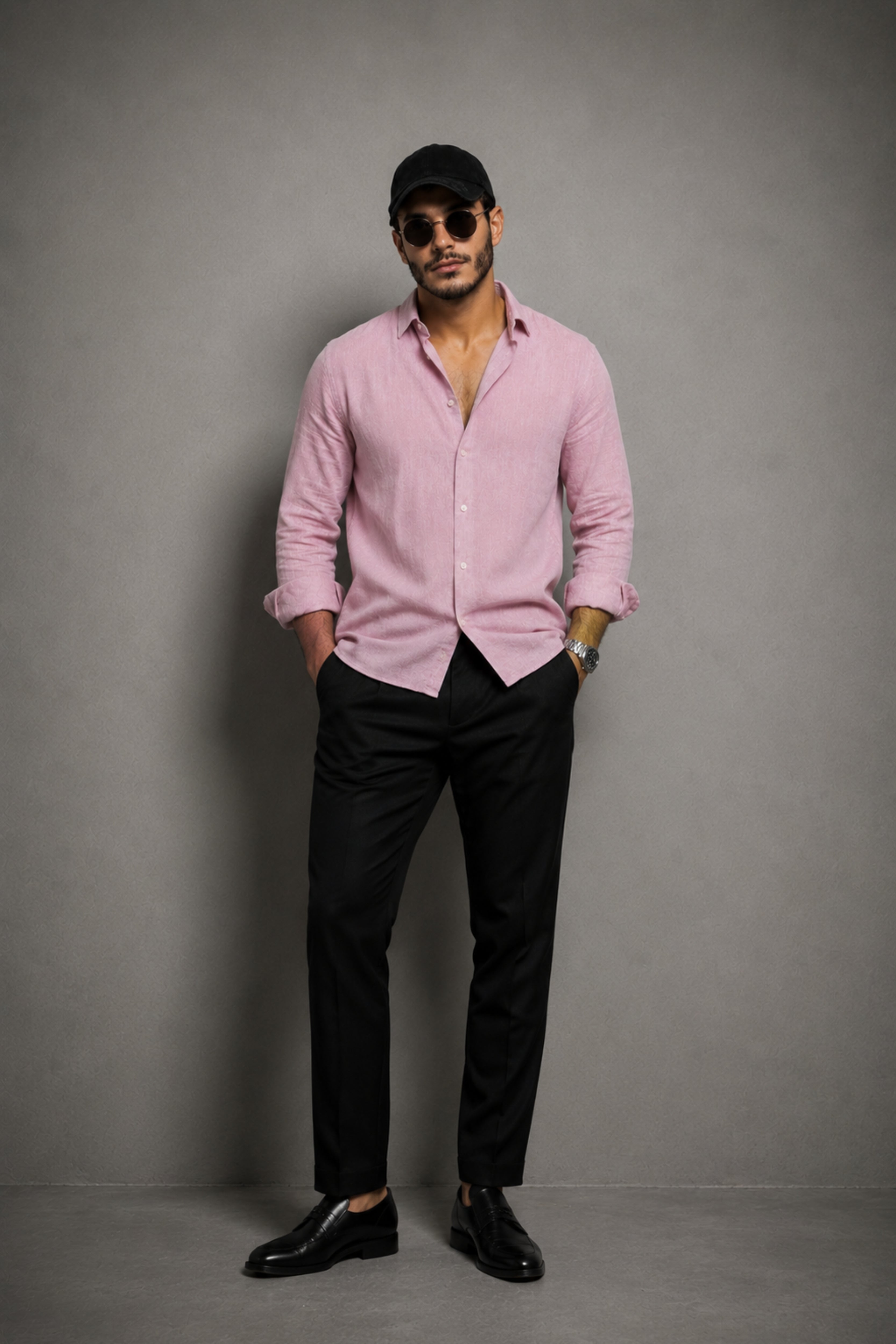 Baby Pink Linen Shirt