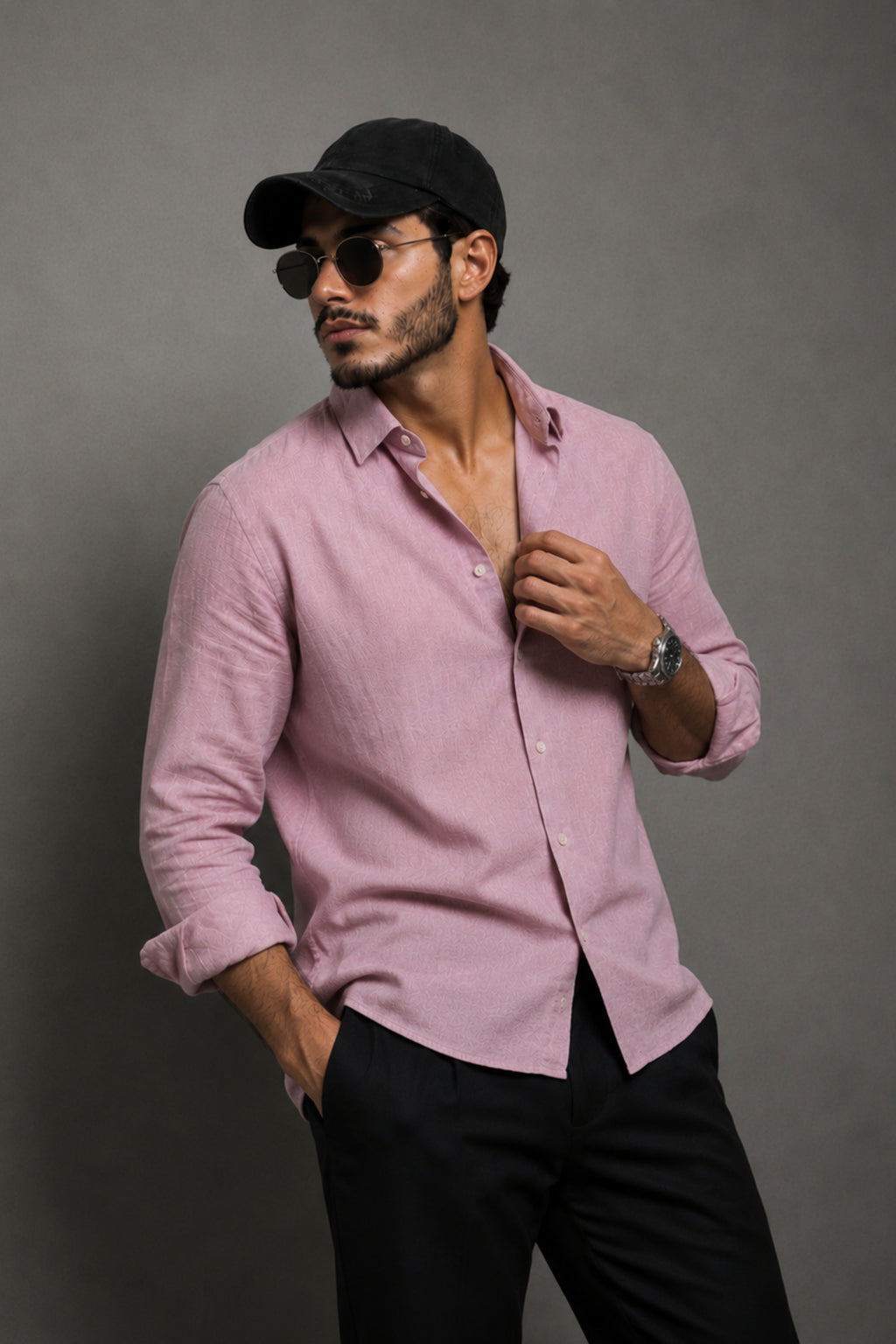 Baby Pink Linen Shirt