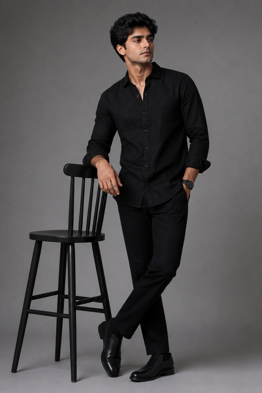 Black Linen Shirt