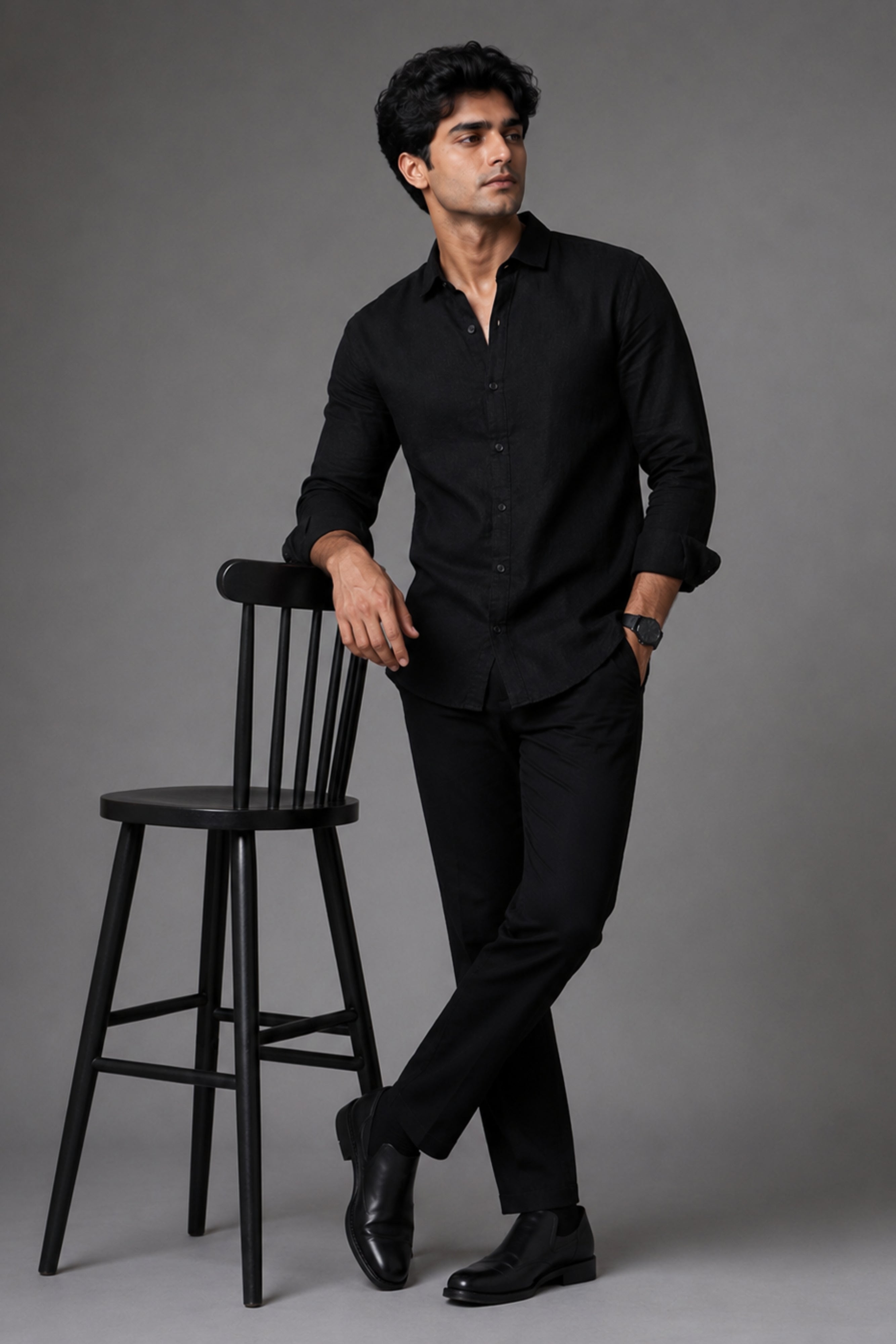 Black Linen Shirt