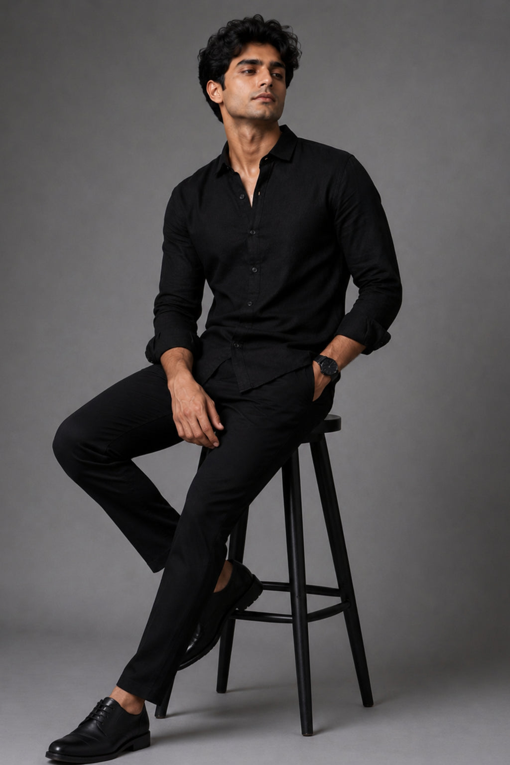 Black Linen Shirt