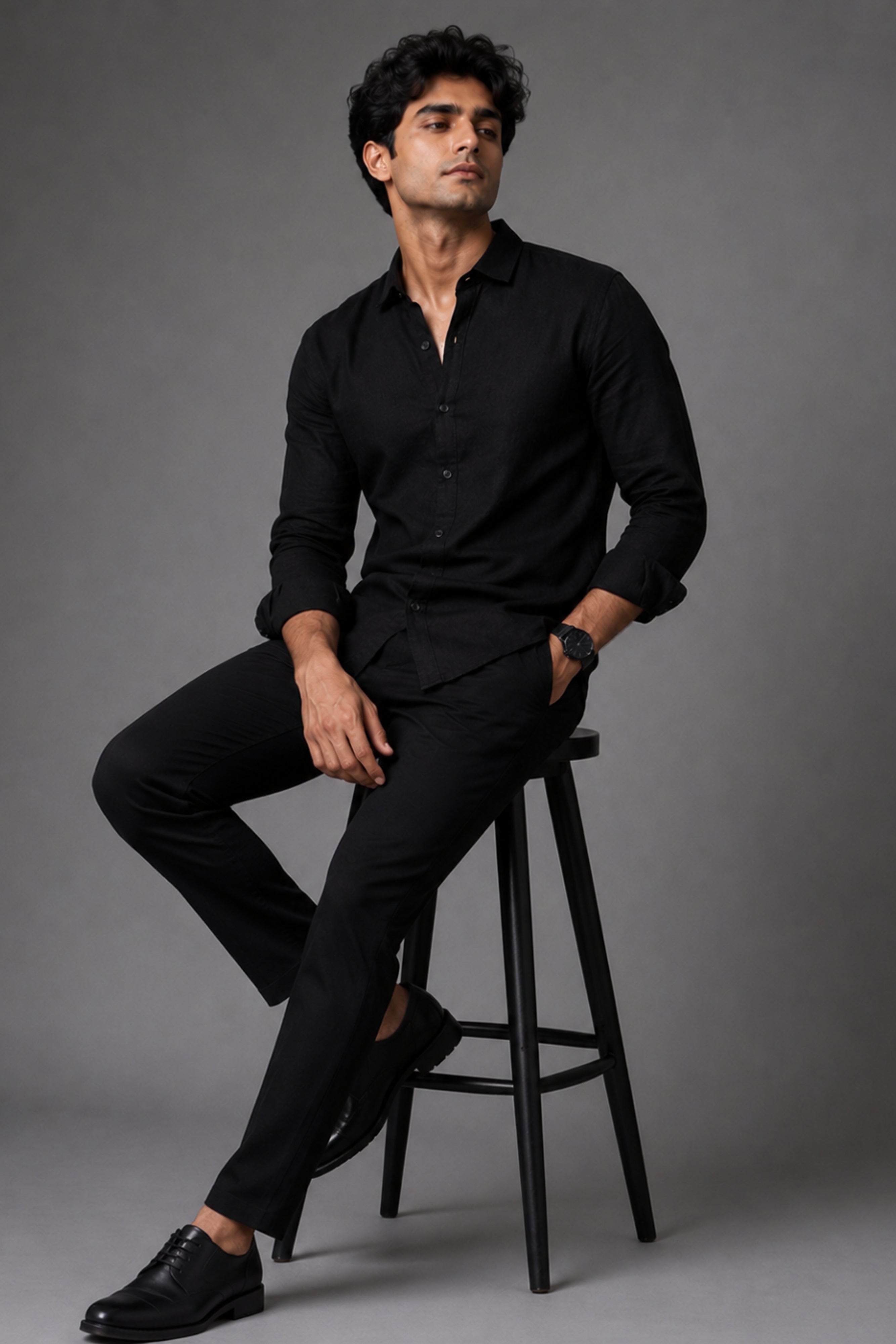 Black Linen Shirt