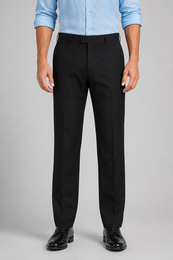 Black Relaxed Fit Trousers