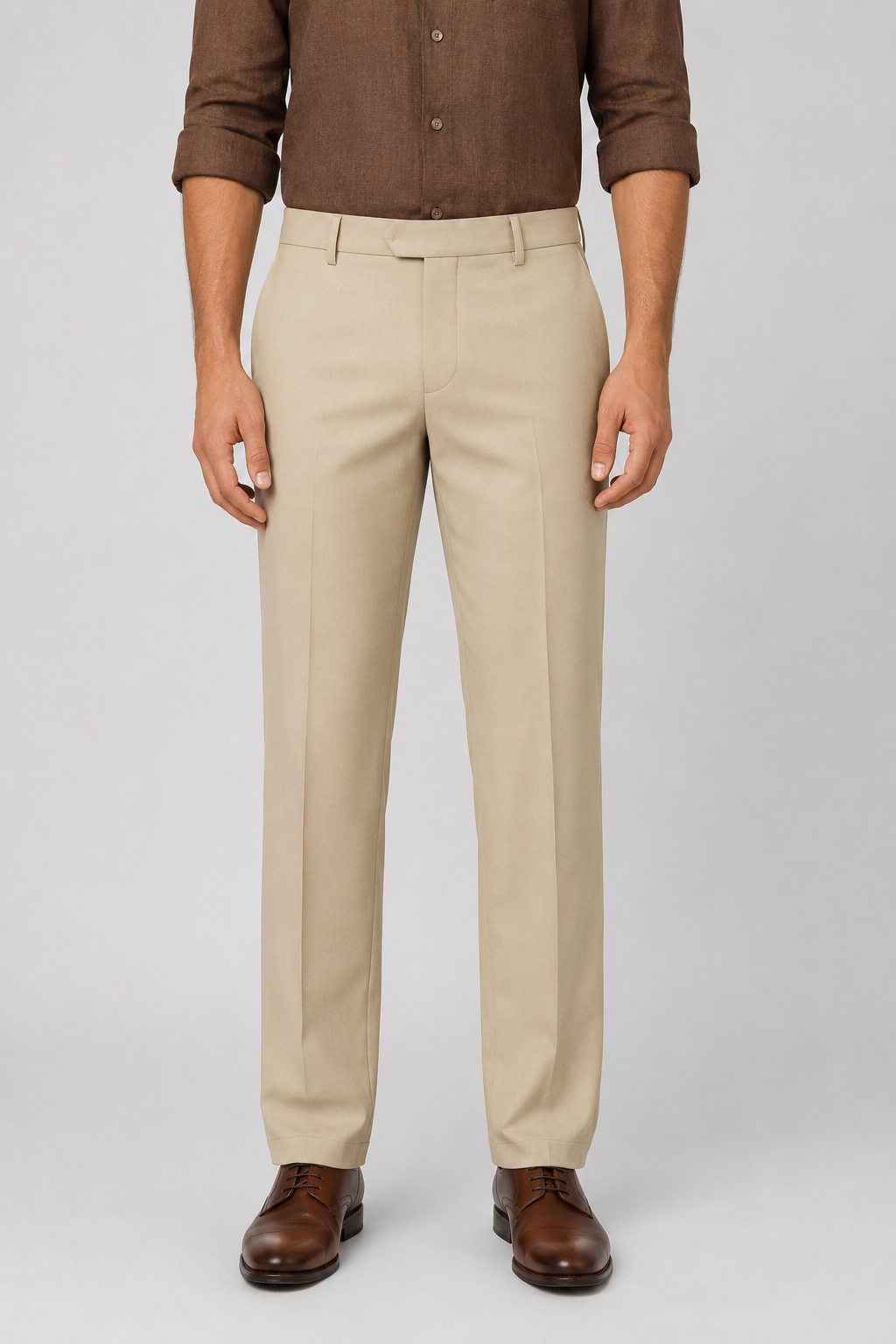 Cream Relaxed Fit Trousers