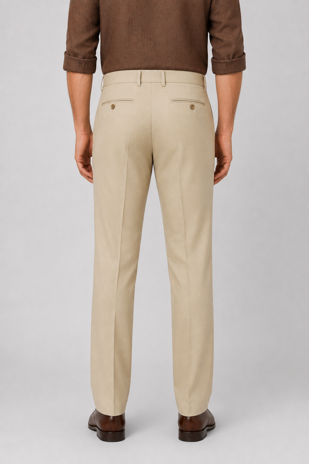 Cream Relaxed Fit Trousers