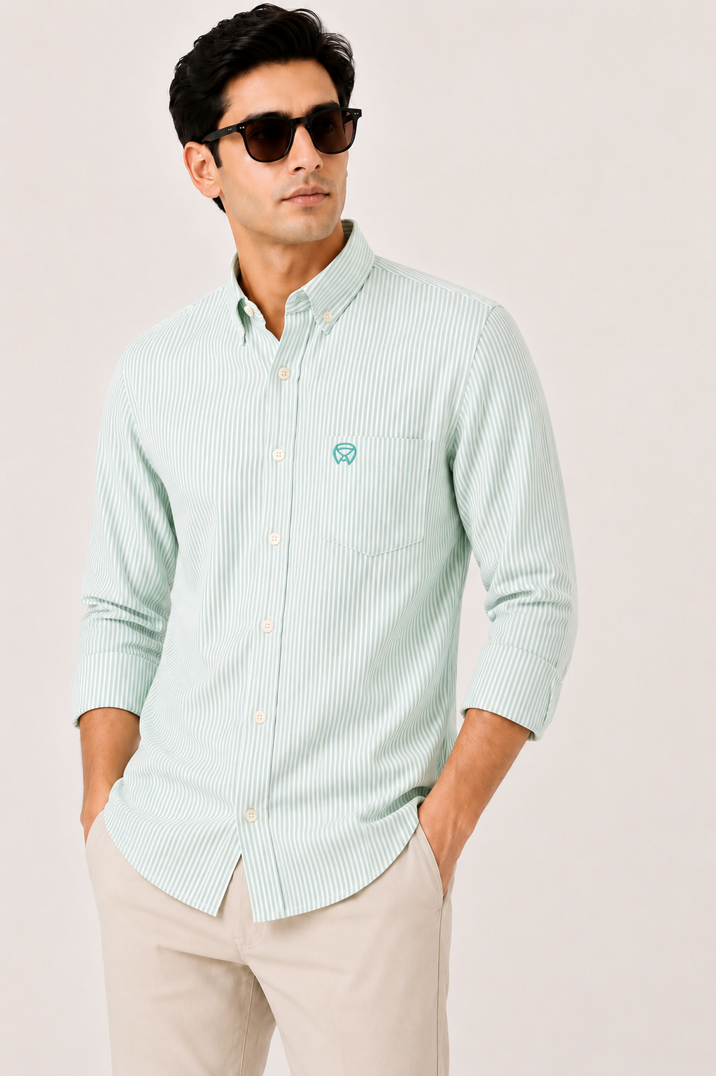 Pista Green Striped Shirt