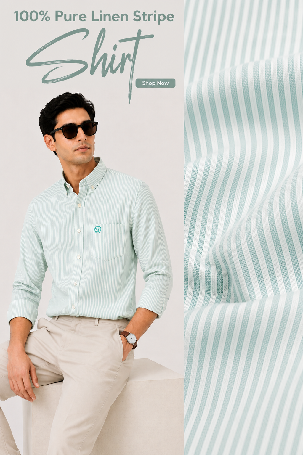 Pista Green Striped Shirt
