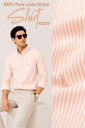 Peach Striped Shirt