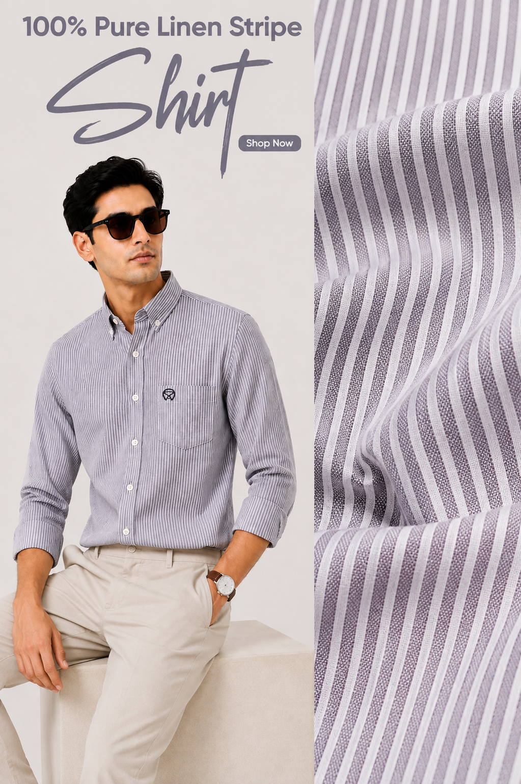 Grey Striped Shirt