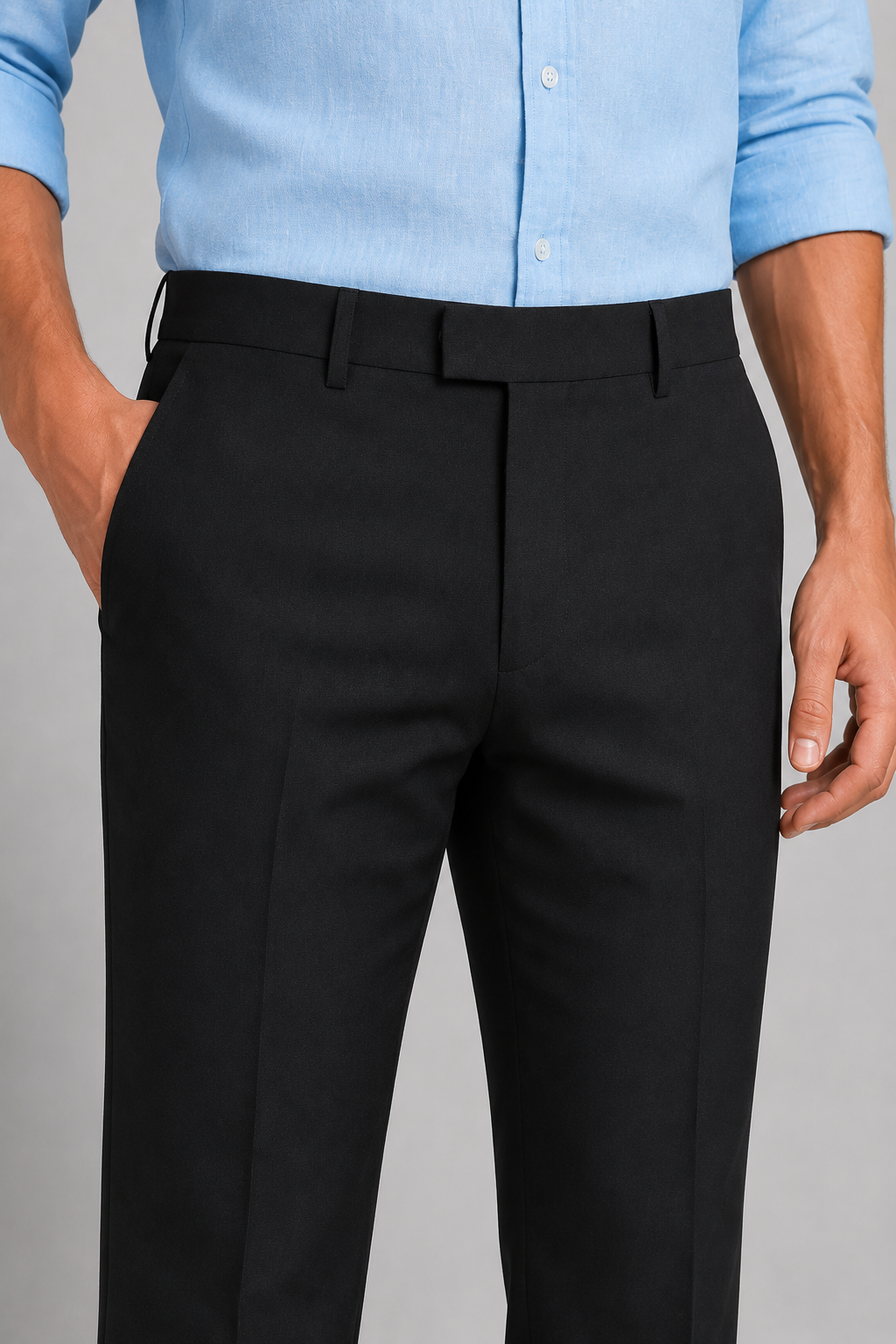 Black Relaxed Fit Trousers
