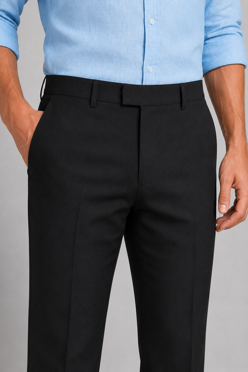 Black Relaxed Fit Trousers
