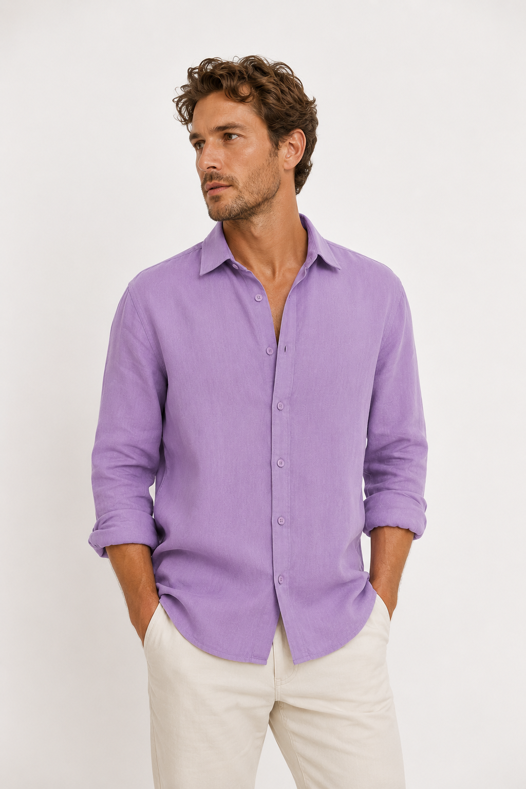 Lavender Linen Shirt