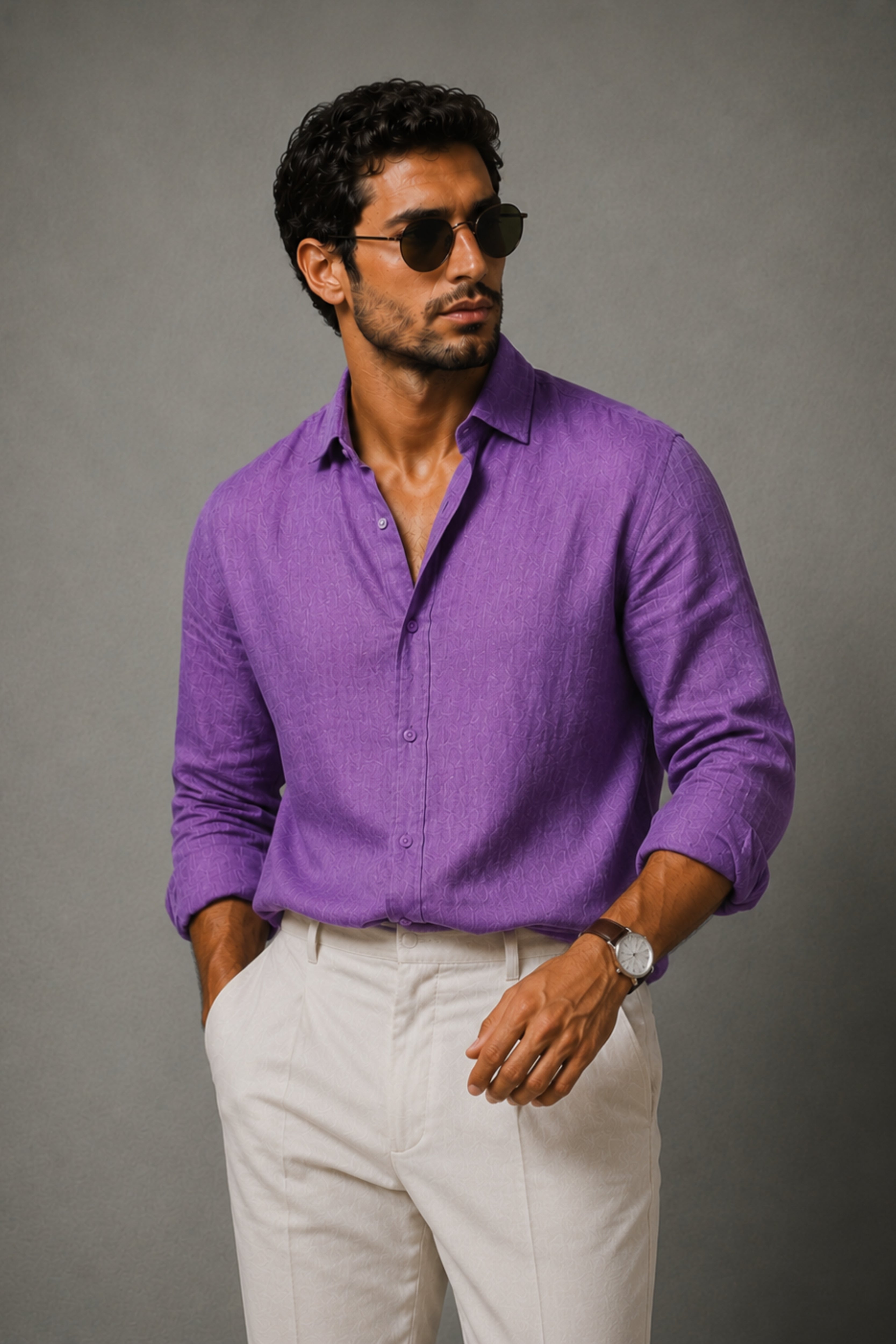 Lavender Linen Shirt