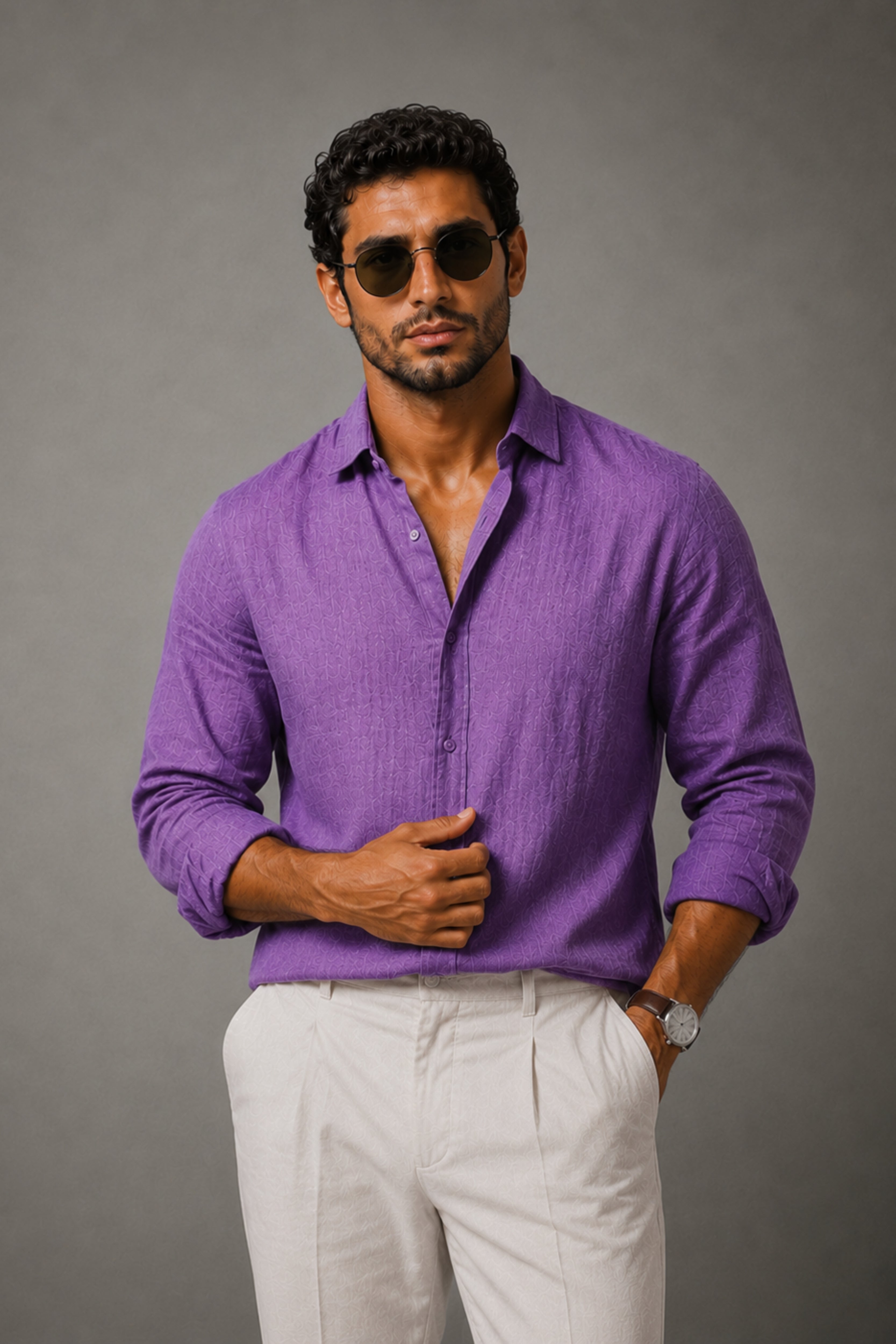 Lavender Linen Shirt