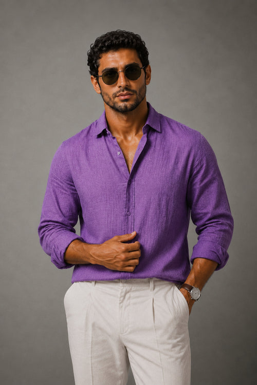 Lavender Linen Shirt