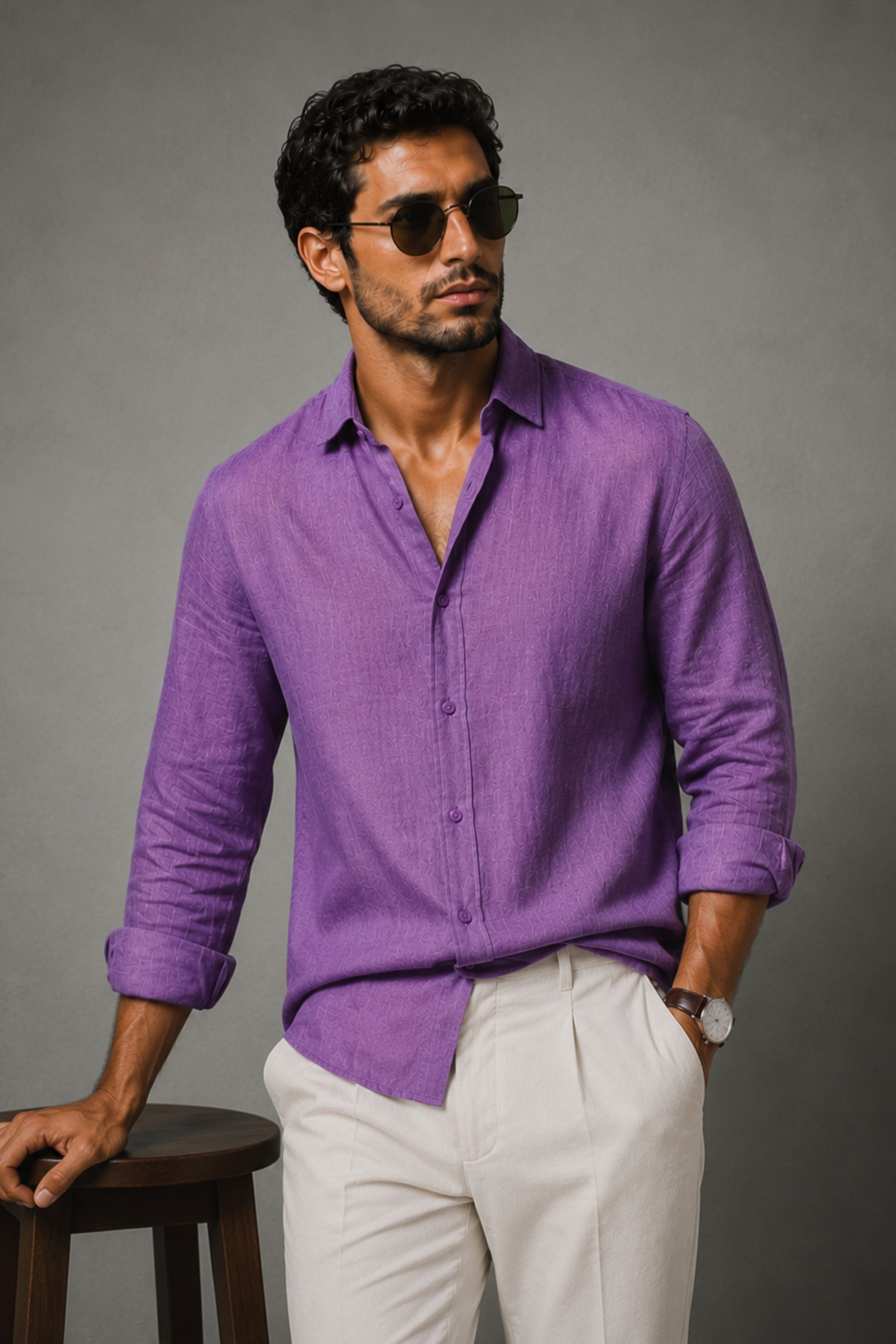 Lavender Linen Shirt