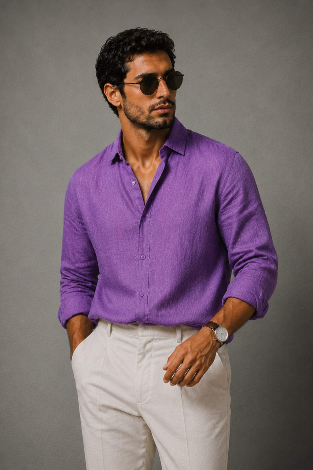 Lavender Linen Shirt