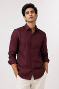 Maroon Linen Shirt