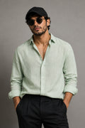 Pista Green Linen Shirt