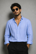 Sky Blue Linen Shirt