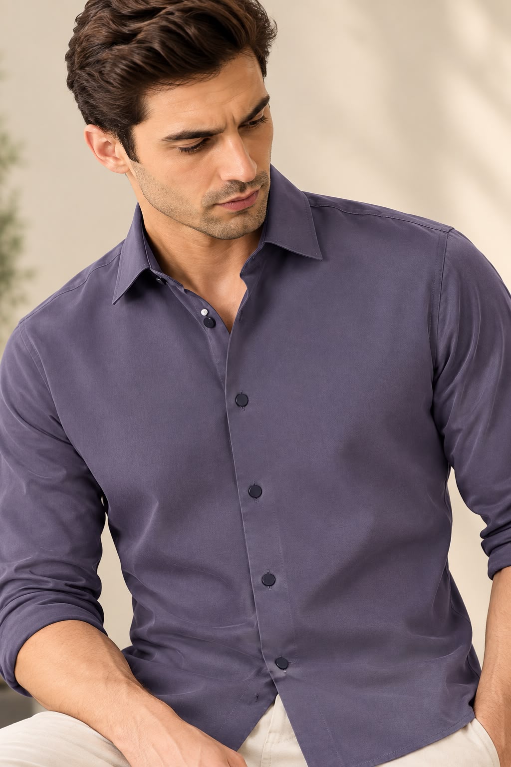 Plum Violet Lycra Shirt