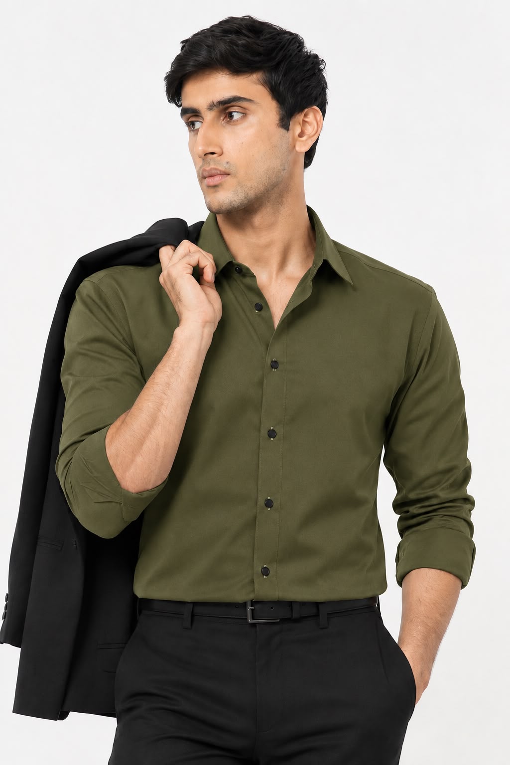 Olive Noir Lycra Shirt
