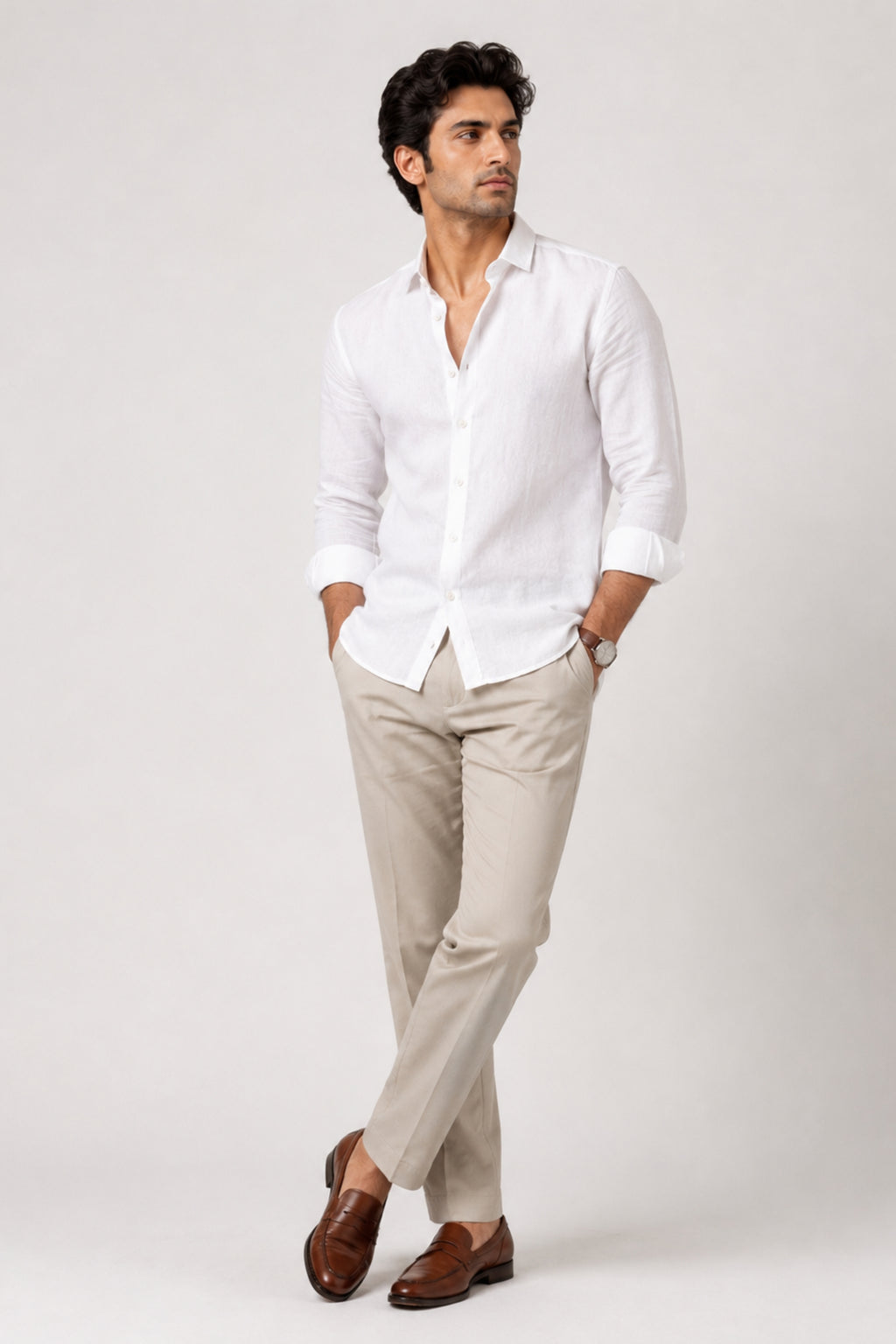 White Linen Shirt
