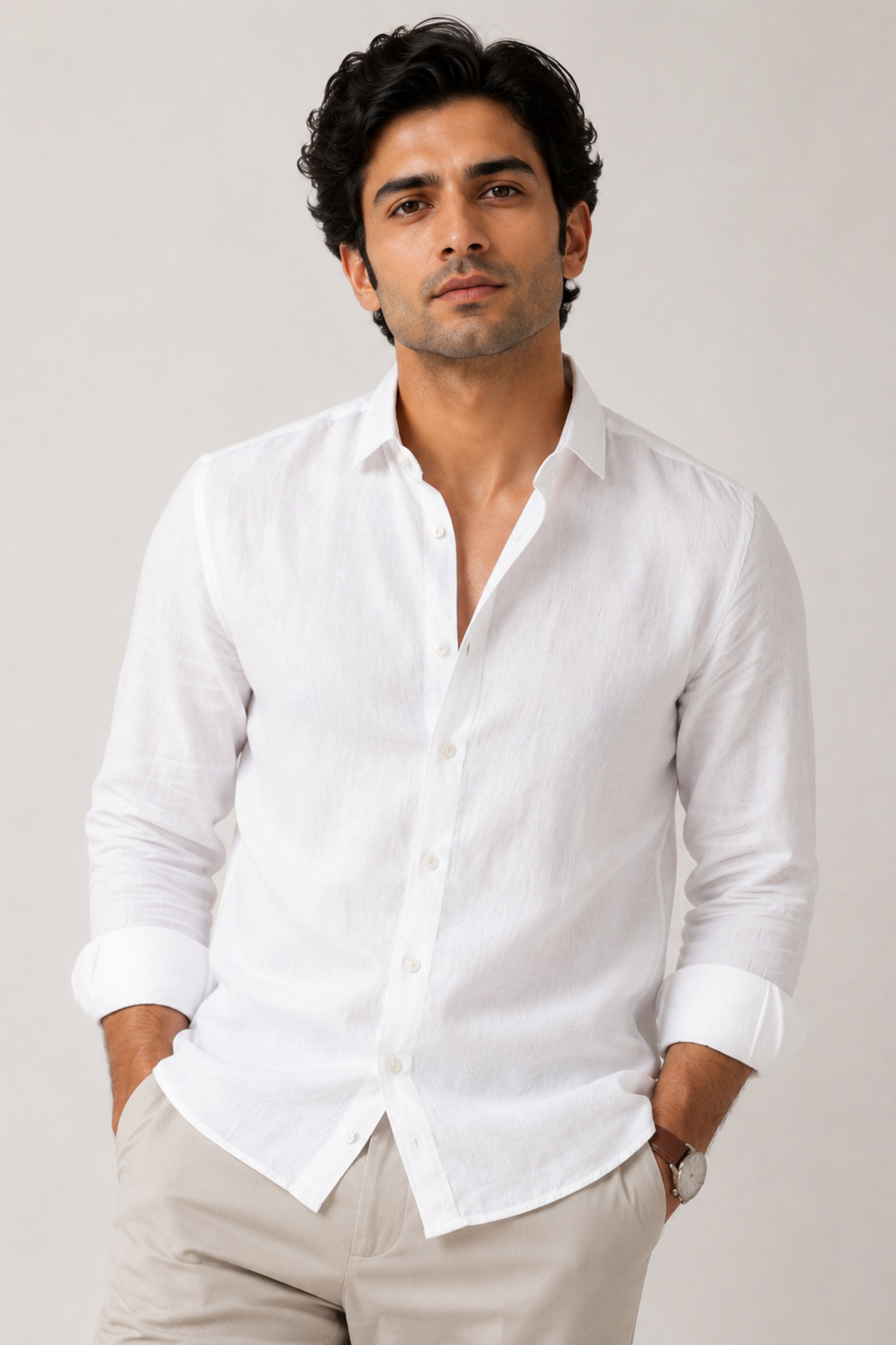 White Linen Shirt