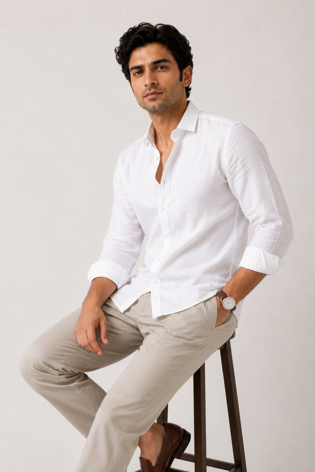 White Linen Shirt