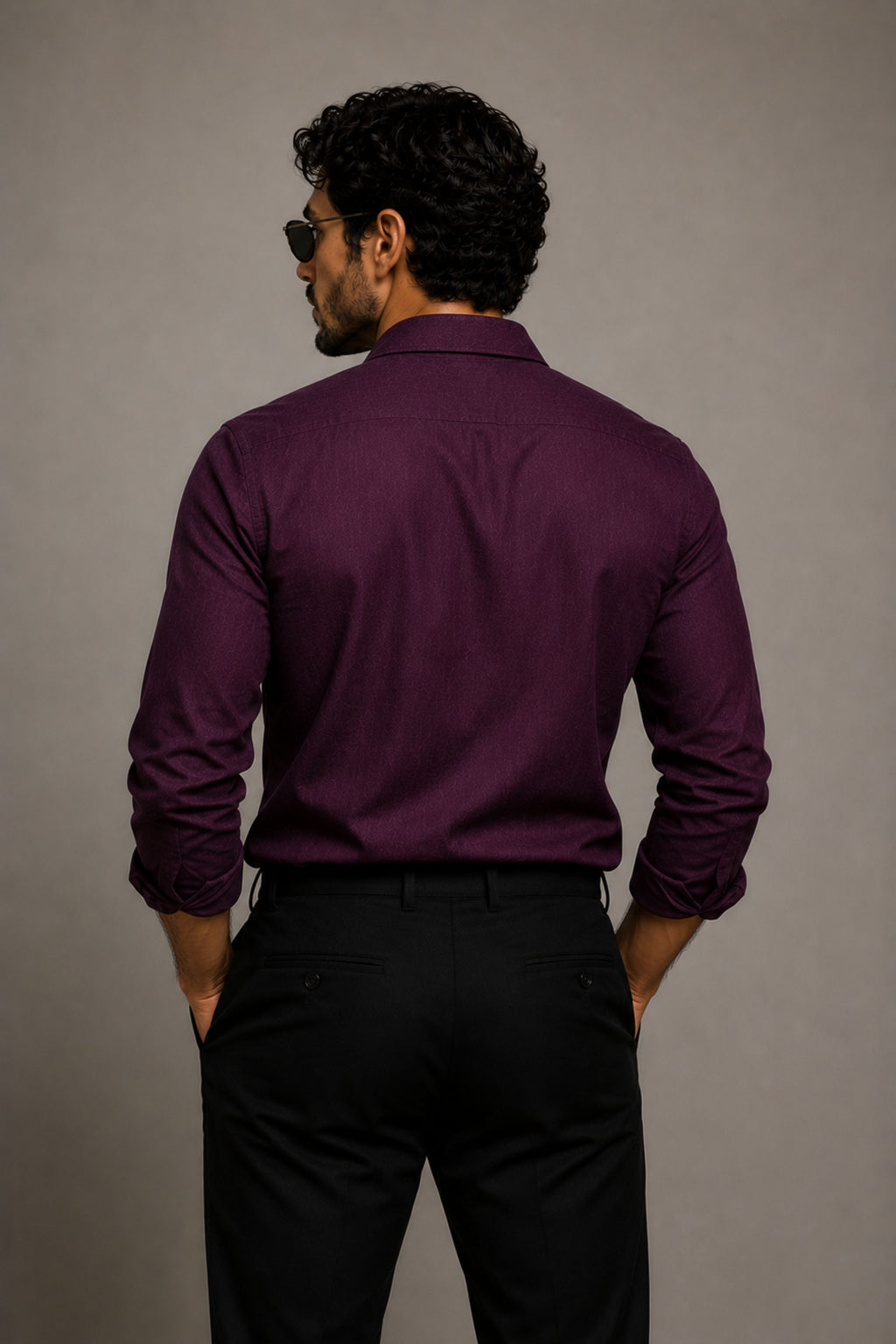 Wine Purple Linen Shirt