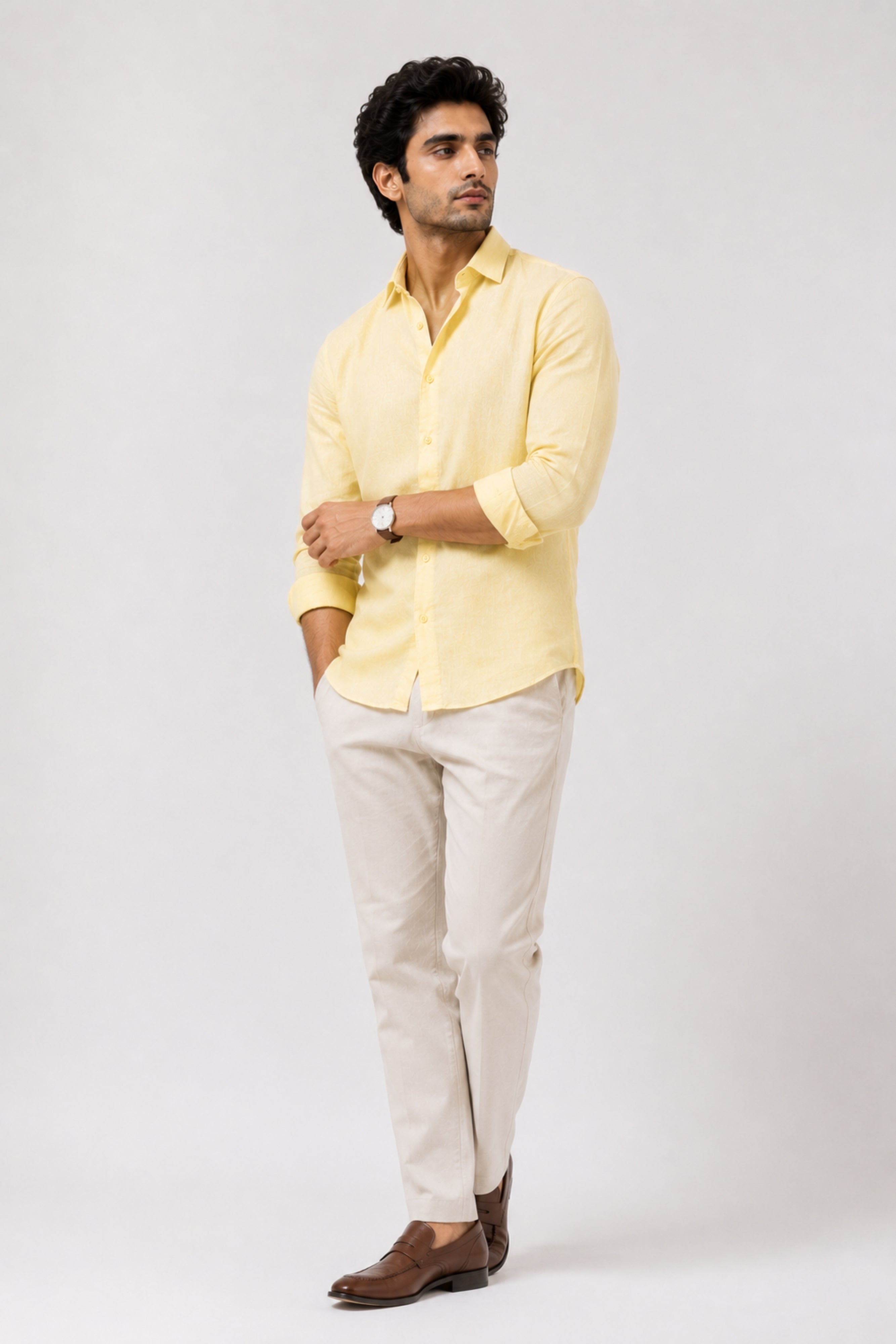 Yellow Linen Shirt
