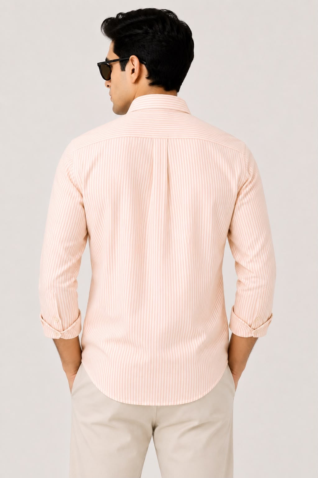 Peach Striped Shirt