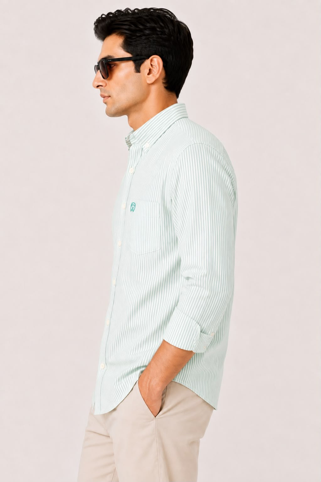 Pista Green Striped Shirt